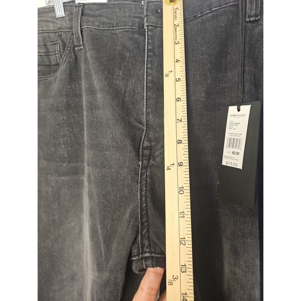 Kenneth‎ Cole Sustainable Denim Men's Jeans 42x30 Kaven Black Stretch NWT - Picture 7 of 9